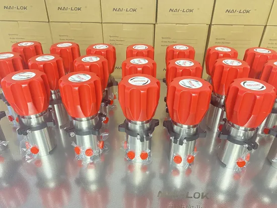 Nai-Lok Pressure Reducing Valve System for Nitrogen Gas Transfer Pipe Line Compression Gas Sampling System Nitrogen Gas Pressure Regulator